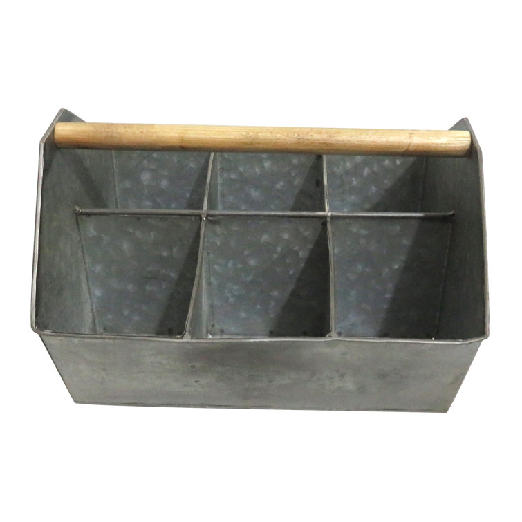 Brambly Cottage Metal Galvanized Utensil Holder Cutlery Tray Wayfair